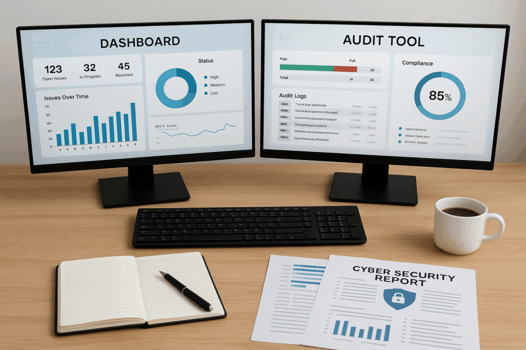 Day in the Life of an IT Auditor: What to Expect and How to Thrive 20250703 2349 Organized Workspace Essentials Simple Compose 01jz9w6g9yfn6tkgrsww69t39h 1024x683